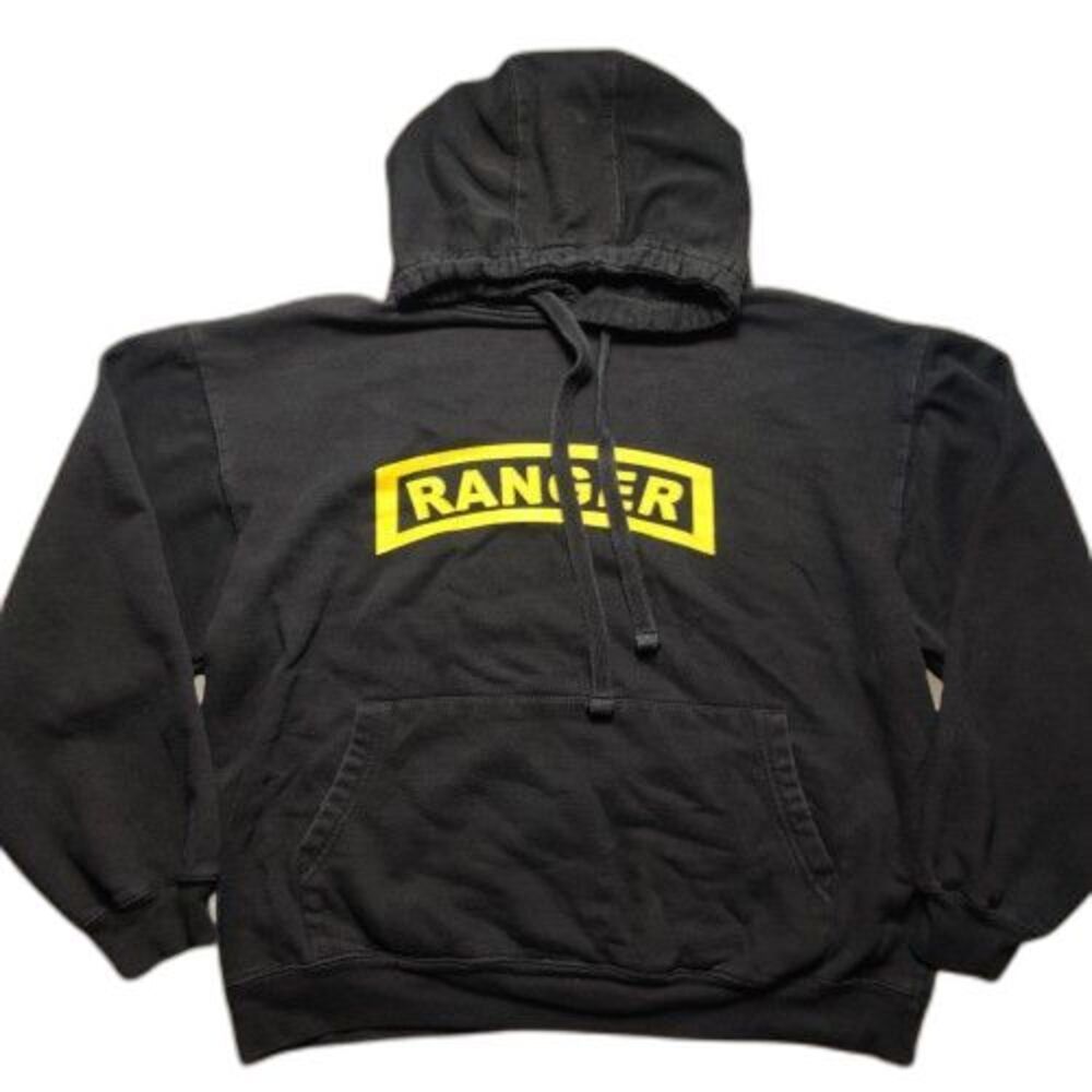 Gemrock Army Ranger Hoodie XL Black Military Graphic Pullover Sweatshirt